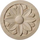 Roseta Ekena Millwork Bedford em madeira de seringueira 9x9 cm
