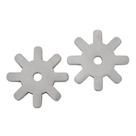 Roseta para Espora Western 8 Pontas Aço Inox Escovado Metalab 25545