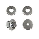 Rosetas avulsas acabamentos fechadura banheiro arouca 084 redonda inox polido brilhante