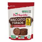 Rosquinha Morango e Cacau Damagrinha 120g Pacote Resselável 7 Grãos Integral