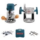 Roteador Bosch 1617EVSPK 12A 2.25HP com guia de borda e capô de poeira