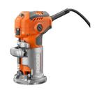 Roteador de acabamento laminado RIDGID R2401 com bases redondas e quadradas Roteador de acabamento laminado RIDGID R2401 com bases redondas e quadradas