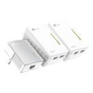 Roteador TP-Link TL-WPA4220T Kit Powerline AV600 2 Ethernet 300Mbps 3 Unidades Plug and Play