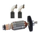 Rotor 110V e Carvão P/ Serra Circular Makita HS7010