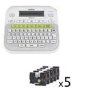 Rotulador Brother PT-D210 + 5 Fitas Compatível Tze 231