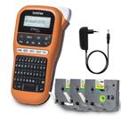 Rotulador Brother Pt-e110 + Fonte + 03 Fita Tze-631 X-full Rotulador Brother Pt-e110 + Fonte + 03 Fita Tze-631 X-full