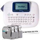 Rotulador Eletrônico Branco Portártil Brother PT M95WTBP Com 3 Fitas M231