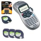 Rotulador Eletrônico Letratag Lt100h PRATA C/ 4 Fita 4 Pilha