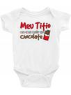 Roupa Body Bebê bebe infantil Meu titio me ama mais que chocolate