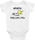 Roupa Body Bebê Infantil Partiu Jogar Tênis Com o Titio