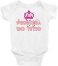 Roupa Body Bebê Infantil Princesa do Titio - TAMANHO M Roupa Body Bebê Infantil Princesa do Titio - TAMANHO M
