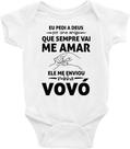 Roupa Body Bebê Infantil Vovó é uma amiga que vai sempre me amar