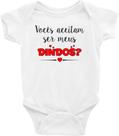 Roupa Body Infantil / Bebê - Vocês Aceitam Ser Meus Dindos