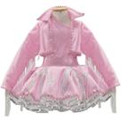 Roupa Boiadeira Ana Castela Adulta de Luxo Jaqueta Com Franja e Vestido Rosa P 36 - 38