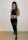 Roupa de Academia Conjunto Fitness Cintura Alta Preto New Zig Com Tela Poliamida Roupa de Academia Conjunto Fitness Cintura Alta Preto New Zig Com Tela Poliamida