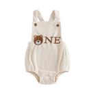 Roupa de aniversário Saliuentm Beary Letters Romper Boy 6-12 meses