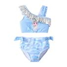 Roupa de banho Disney Frozen Elsa One Shoulder Ruffle para meninas de 4 a 5 anos Roupa de banho Disney Frozen Elsa One Shoulder Ruffle para meninas de 4 a 5 anos