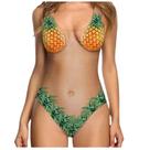 Roupa de banho feminina de praia genérica com peito peludo de uma peça