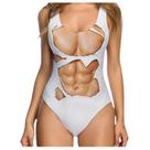 Roupa de banho feminina de praia genérica com peito peludo de uma peça Roupa de banho feminina de praia genérica com peito peludo de uma peça