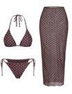 Roupa de banho feminina ZAFUL, 3 peças de biquíni floral com capa