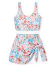 Roupa de banho Ghteas Girls, tamanho 10-12, duas peças com saia e tanquíni