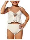 Roupa de banho MakeMechic Toddler Girl's Seashell Ruffle Beach 6Y