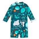 Roupa de banho para bebês, elegante e rápida, UPF 50+, zíper 12-18M