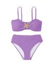 Roupa de banho RoseSeek, 2 peças, acolchoada, roxa, 13Y