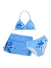 Roupa de banho RoseSeek Girl's Cute Bowknot Blue 9Y