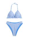 Roupa de banho RoseSeek Girl's Floral Gingham, 2 peças, 10Y, azul/branco