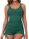 Roupa de banho Tankini Aleumdr de cintura alta para controle de barriga para mulher
