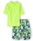Roupa de banho The Children's Place de manga curta Rash Guard Boys