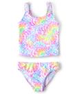 Roupa de banho The Children's Place sem mangas Tankini Butterfly 5/6