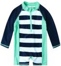 Roupa de banho uideazone Baby de manga comprida UPF 50+ azul 6-12M Roupa de banho uideazone Baby de manga comprida UPF 50+ azul 6-12M
