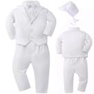 Roupa de batismo Booulfi para meninos recém-nascidos de 9 a 12 meses, 5 unidades