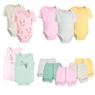Roupa de Bebê Bonita e Estilosa Verão Kit 12 Peças Enxoval