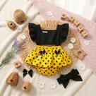 Roupa De Bebê Menina Romper Temático Vermelho Amarelo E Preto Festa Aniversário