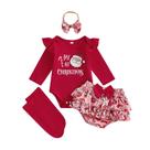 Roupa de bebê YINGISFITM Christmas My First Santa 3-6M