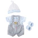 Roupa de boneca JC Toys Berenguer Boutique Grey Overall