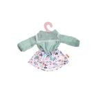 Roupa de Boneca Metoo - Saia e Blusa Manga Longa Floral com Cabide - Metoo