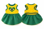 Roupa De Cachorro Vestido Roupa Pet Copa Do Mundo Cães Gatos Brasil