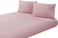 Roupa De Cama Amor Casal Lençol Avulso Com Elástico Cores Lisas Hotel