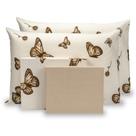 Roupa De Cama Jogo De Lençol Kit 04 Peças Casal Estampado Percal 180 Fios