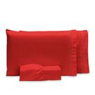 Roupa de Cama Jogo Lençol Casal Queen Size 400 Fios Micropercal 3 Peças Toque Macio Premium