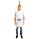 Roupa de corpo inteiro em caixa de leite de Halloween com chapéu para adultos Roupa de corpo inteiro em caixa de leite de Halloween com chapéu para adultos