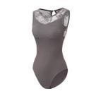 Roupa de dança feminina de balé de renda sem mangas da Leotard Lanbodance