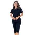 Roupa de Dormir Pijama Feminino Suede Liso MangaCurta