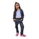 Roupa De Frio Infantil Conjunto Moletom Com Capuz E Zíper