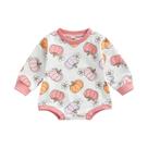 Roupa de Halloween Ayalinggo Newborn Pumpkin Patch Romper 3-6M