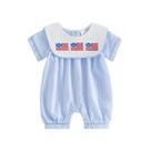 Roupa de menino Rourufy 4 de julho Bandeira dos EUA e América de 3 a 6 meses